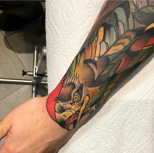 Explore inner thigh tattoo ideas, creative tattoo ideas in New York, available at Red Baron Ink Tattoo and Piercing