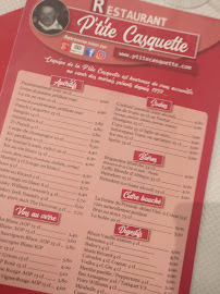Chez ptite casquette à La Turballe menu