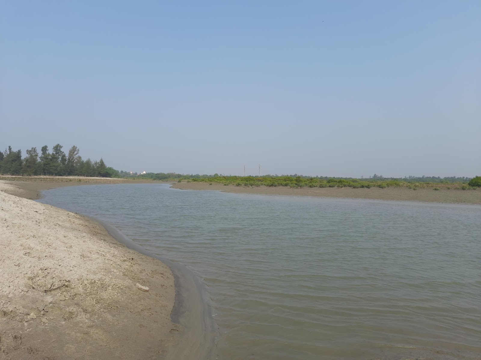 Foto de Gangasagar Mohona Sea Beach con recta y larga