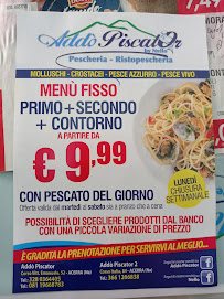 Menu / carte de Addo'Piscator corso Vittorio Emanuele n69/71Acerra à Acerra