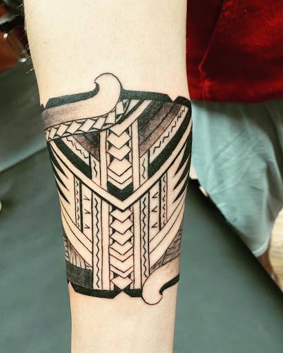 Explore lung cancer ribbon tattoo ideas, creative tattoo ideas in Tacoma, available at Island Sons Ink