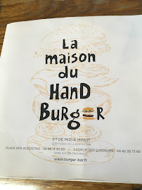 Restaurant de hamburgers Burger Bar – La Maison du Handburger à Aix-en-Provence (la carte)