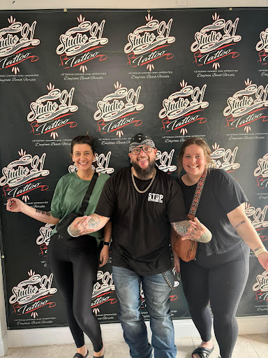 Explore pinup tattoo ideas, creative tattoo ideas in Daytona Beach, available at Studio 21 Tattoo & Piercings Daytona Beach