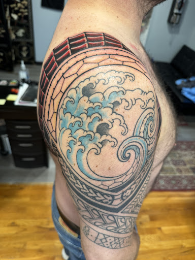 Explore money bag tattoo ideas, creative tattoo ideas in Harriman, available at Weatherproof Tattoo
