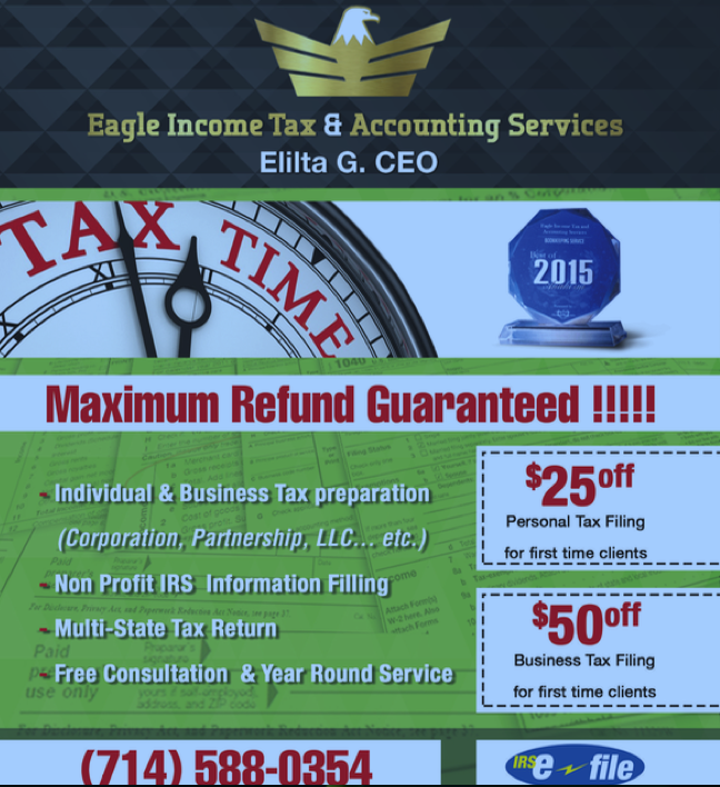 EAGLE INCOME TAX AND ACCOUNTING SERVICES