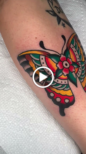 Explore chest piece tattoo ideas, creative tattoo ideas in Johnson City, available at Gold Cross Tattoo Co.