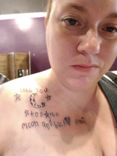 Explore mom son tattoo ideas, creative tattoo ideas in Shelbyville, available at Moonstone Tattoo and Piercing Parlor