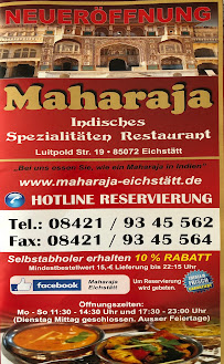 Restaurant indien Maharaja Eichstätt à Eichstätt (la carte)