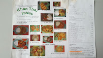 Menu / carte de Khao Thai à Neumarkt in der Oberpfalz