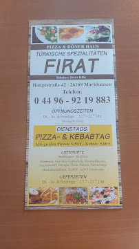Samra pizzeria markhausen à Friesoythe carte