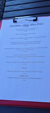 Restaurant allemand The old Fritz à Ketsch (la carte)