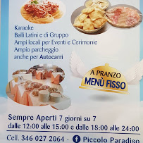 RISTORANTE Piccolo Paradiso à San Cesario sul Panaro menu