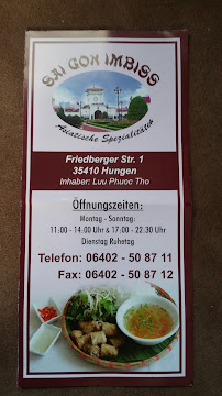 Sai Gon Imbiss à Hungen menu