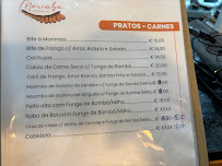 Menu / carte de Marimba Restaurante à Loures