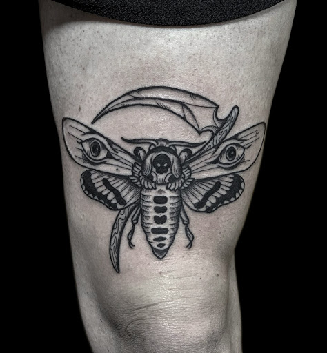 Explore black & white tattoo ideas, creative tattoo ideas in Long Beach, available at Outer Limits Tattoo