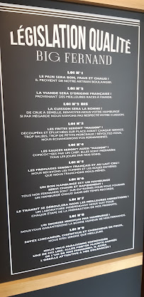 Big Fernand à Clermont-Ferrand menu