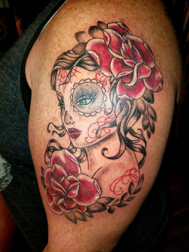 Explore women half sleeve tattoo ideas, creative tattoo ideas in Jonesboro, available at Bewitched Body Art