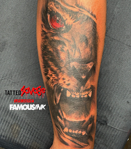 Find dino tattoo ideas for your next unique tattoo in Hammond at Famous Ink, Inc.