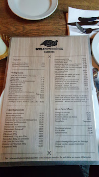 Menu / carte de Schlachterbörse à Hamburg