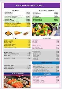 Menu du Maison d'Asie fast food à Nice