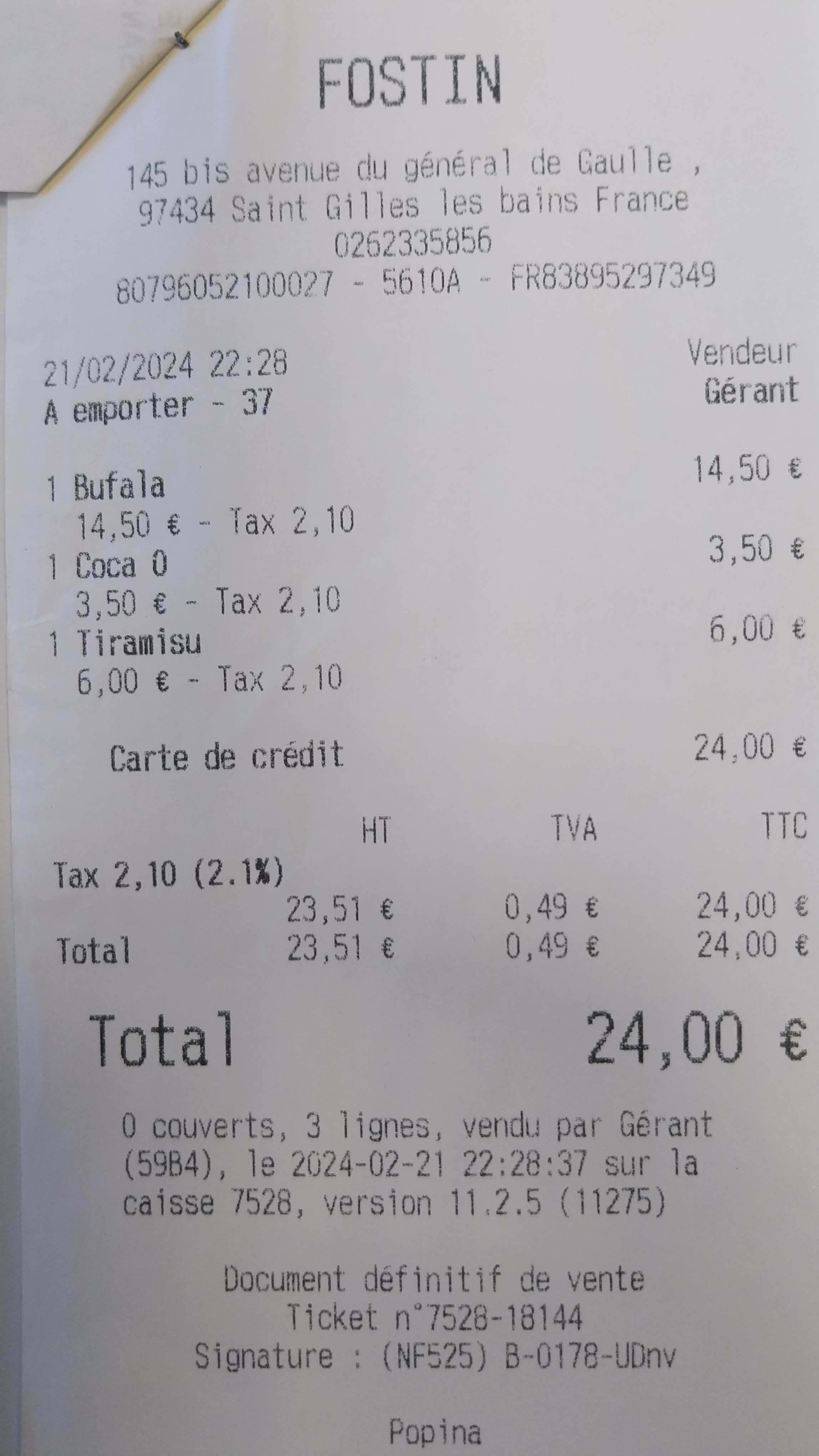 Photo n° 1 de l'avis de Francesco.a fait le 08/03/2024 à 21:34
