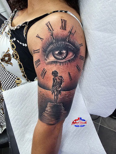 Explore men's back of neck tattoo ideas, creative tattoo ideas in Richmond, available at Captured Moment Tattoos
