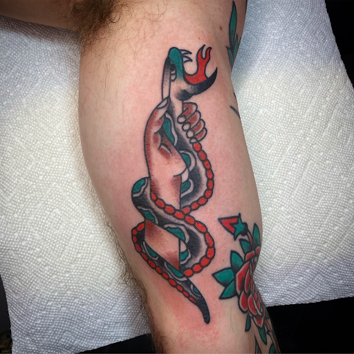 Explore small wave tattoo ideas, creative tattoo ideas in Denton, available at Black Anchor Tattoo