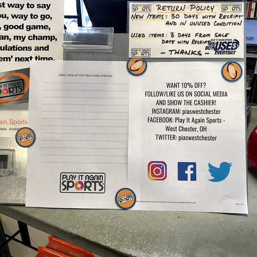 Sporting Goods Store «Play it Again Sports», reviews and photos, 7645 Voice of America Centre Dr, West Chester Township, OH 45069, USA