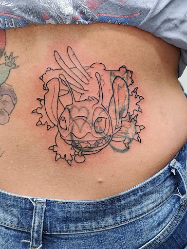 Explore 2 dog tattoo ideas, creative tattoo ideas in Salem, available at Outwest Tattoo and body piercing ,30 years of tattooing,only life time guarantee