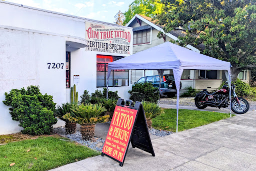 Explore upper arm tattoo ideas for females, creative tattoo ideas in Sebastopol, available at Doc Bones Aim True Tattoo