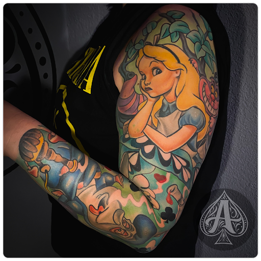Explore female tattoo sleeve ideas, creative tattoo ideas in Winter Haven, available at Aces Ink - Tattoos & Piercings