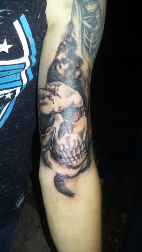 Explore gap filler tattoo background shading ideas, creative tattoo ideas in Lufkin, available at Irish Custom Tattoos