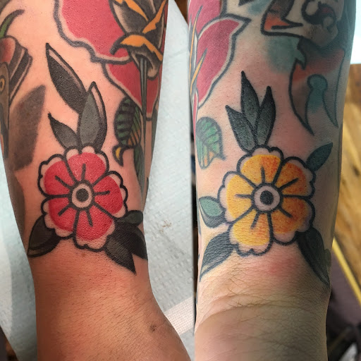 Explore small love tattoo ideas, creative tattoo ideas in Eureka Springs, available at Sailors Luck Tattoo