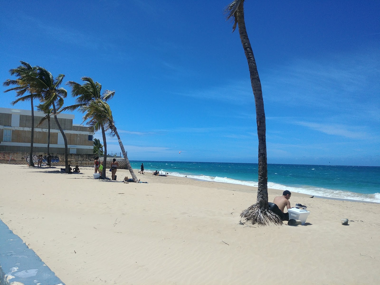 Photo of Ocean Park beach and the settlement