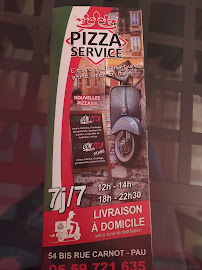 Pizzeria Pizza Service Pau à Pau (la carte)