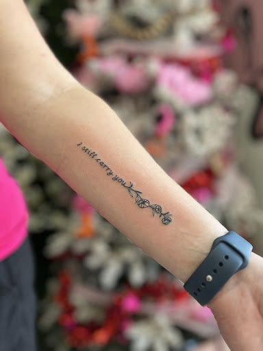 Explore treble clef tattoo ideas, creative tattoo ideas in Conroe, available at Nicoles Tattoos and Piercings