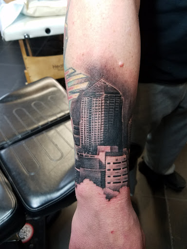 Explore good omens tattoo ideas, creative tattoo ideas in Albuquerque, available at Por Vida Tattoo