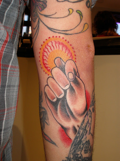 Explore black hole tattoo ideas, creative tattoo ideas in Boston, available at Good Faith Tattoos