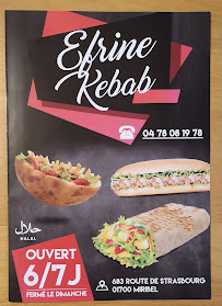 Carte du Efrine Kebab à Miribel