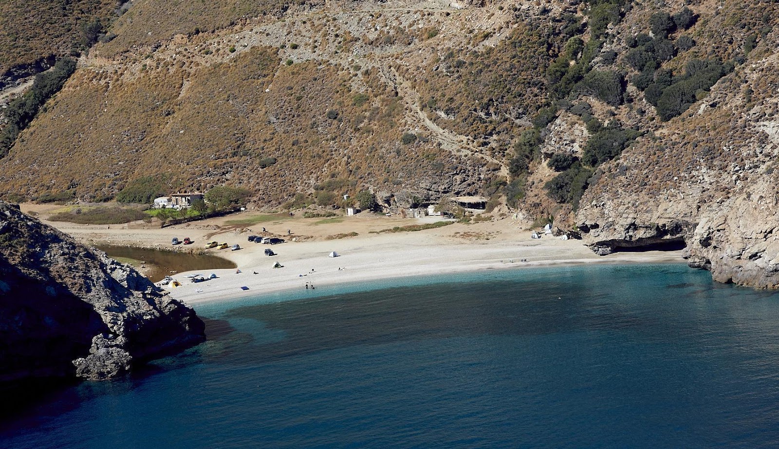 Foto af Agios Dimitrios beach og dens smukke landskab