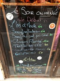 Pedzouille L'étable à Paris menu