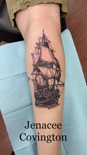 Explore knee ditch tattoo ideas, creative tattoo ideas in Spokane, available at Tattoo Room