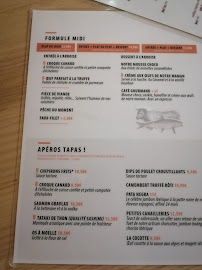 La Côte & l'Arête Tours à Tours menu