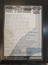 Menu du Pizzeria Dudi à Meudon