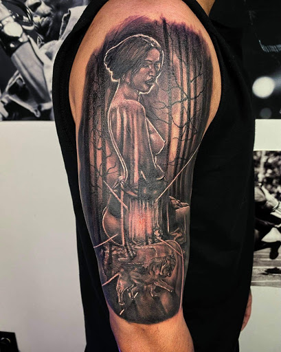 Explore second amendment tattoo ideas, creative tattoo ideas in Goose Creek, available at Red Kirin Tattoo