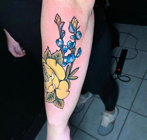 Explore fallen soldier tattoo ideas, creative tattoo ideas in Odessa, available at Black Cat Tattoo Company
