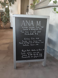 ANA M. Restaurant et Bar a vin de Loire à Blois menu