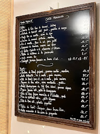 Restaurant français Chez Fernand à Paris (le menu)