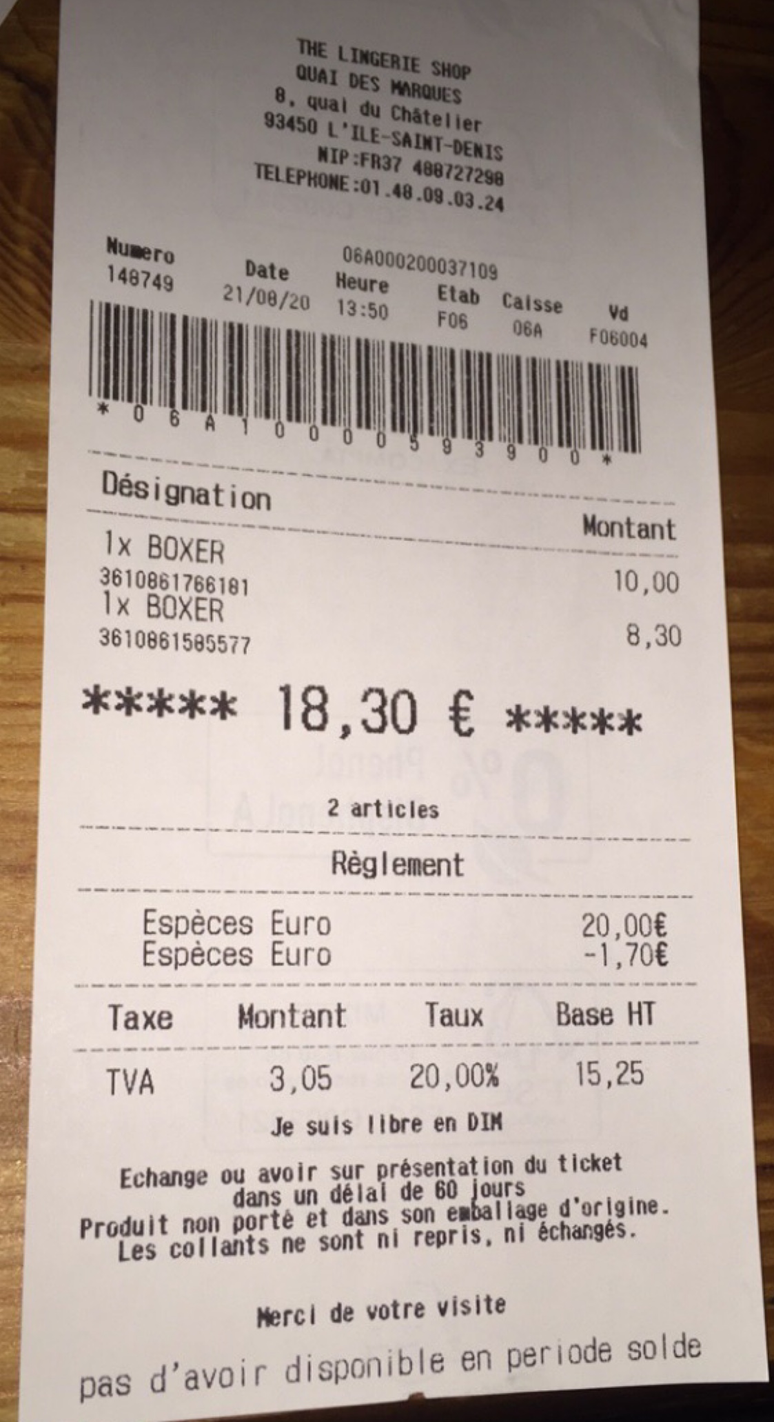Photo n° 1 de l'avis de L... fait le 20/02/2021 à 19:24