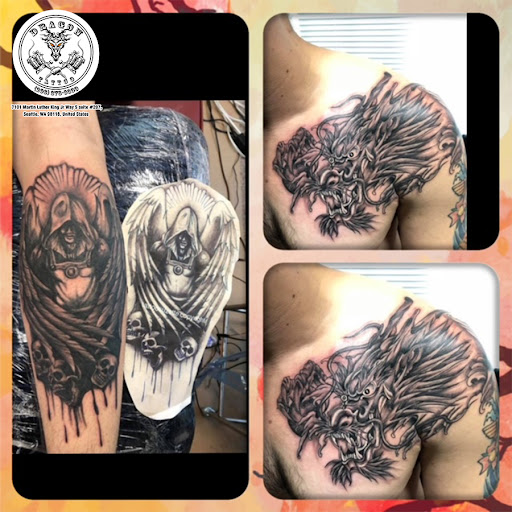 Explore jake the dog tattoo ideas, creative tattoo ideas in Seattle, available at Dragon Tattoo